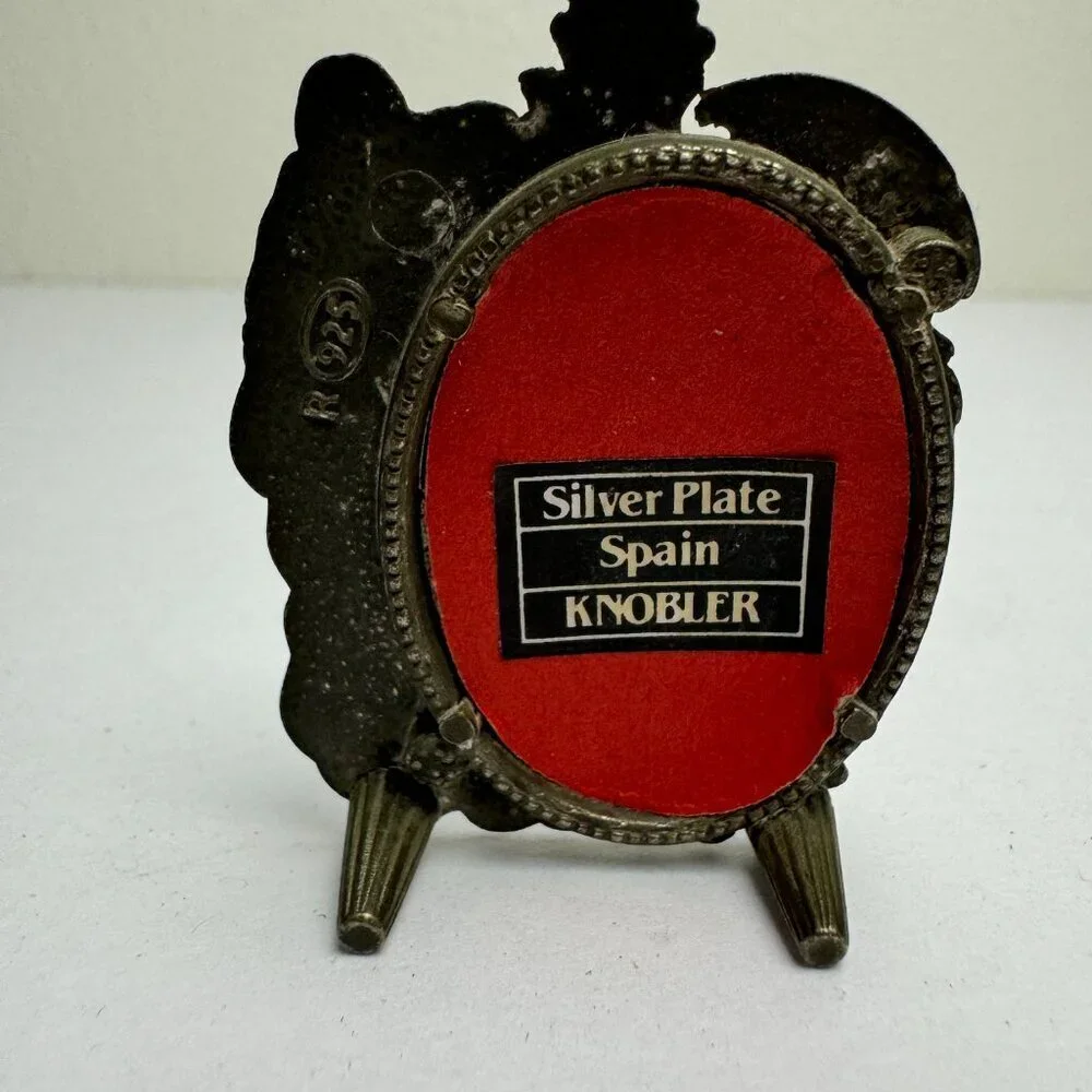 Vintage 925 Silver Plated Miniature Frame Photo Picture 2